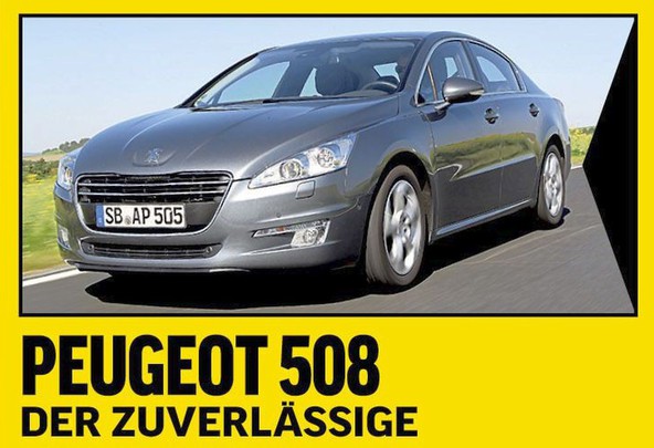 GTÜ poročilo 2014 & peugeot 508: Najbolj zanesljiv predstavnik zgornjega srednjega razreda