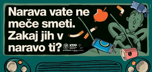 Projekt proti smetenju ob cestah: Narava vate ne meče smeti. Zakaj jih v naravo ti?
